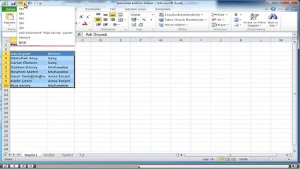 Excel, Baslangıc_4-Veri Girme ve Düzenleme_8-Geri Al ve Yinele