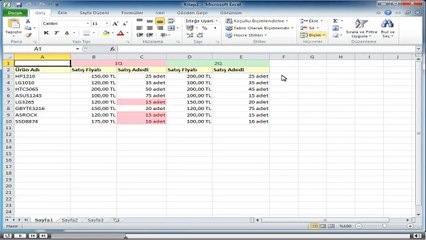Excel, Baslangıc_3-Sayfa Biçimlendirme_7-Sayfa Sekmelerini Özelleştirme