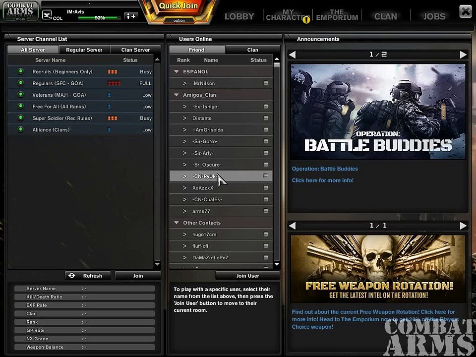 ( Combat Arms News ) sell account