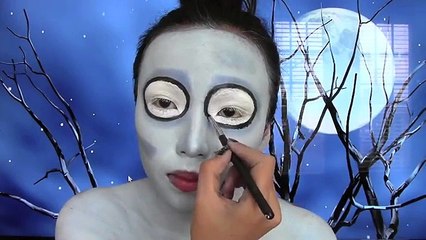 Emily (Corpse Bride) Halloween Make-up Look 1