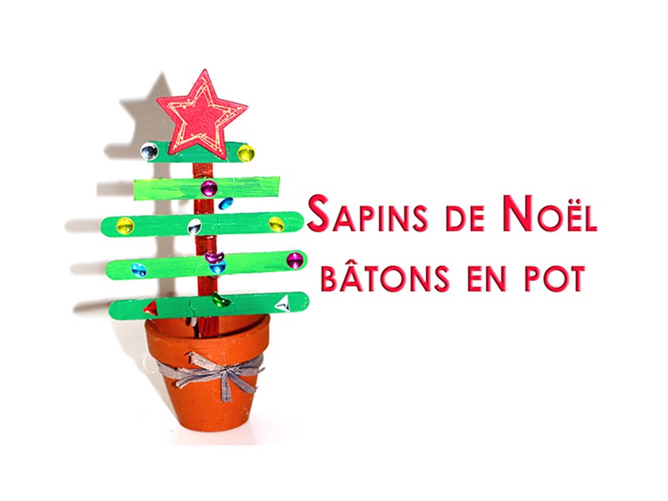 Sapin de Noël bâtons esquimaux en pot