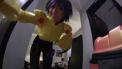 Big Hero 6 GoGo Tomago cosplay and magnetic discs!