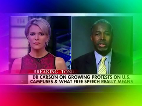 The Kelly File. Dr. Ben Carson reacted to growing protests on U.S. campuses, and called for college officials to show “