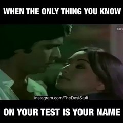 when u dont know the exam except your name