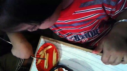 Emaan Rashid Is eating french fries