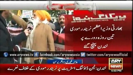 Modi welcomed with guard of honour in UK amid loud protests by Sikh, Muslims