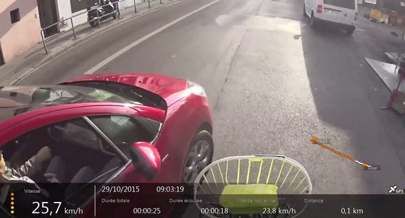 Road Rage à Lyon entre un cycliste et un automobiliste