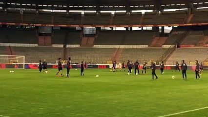 J-1 avant Belgique-Italie: les Diables à l'entrainement (2)