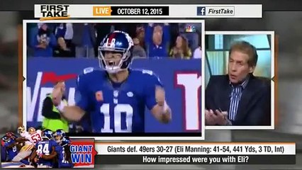 ESPN First Take - Eli Manning 3TDs Performance Against 49ers