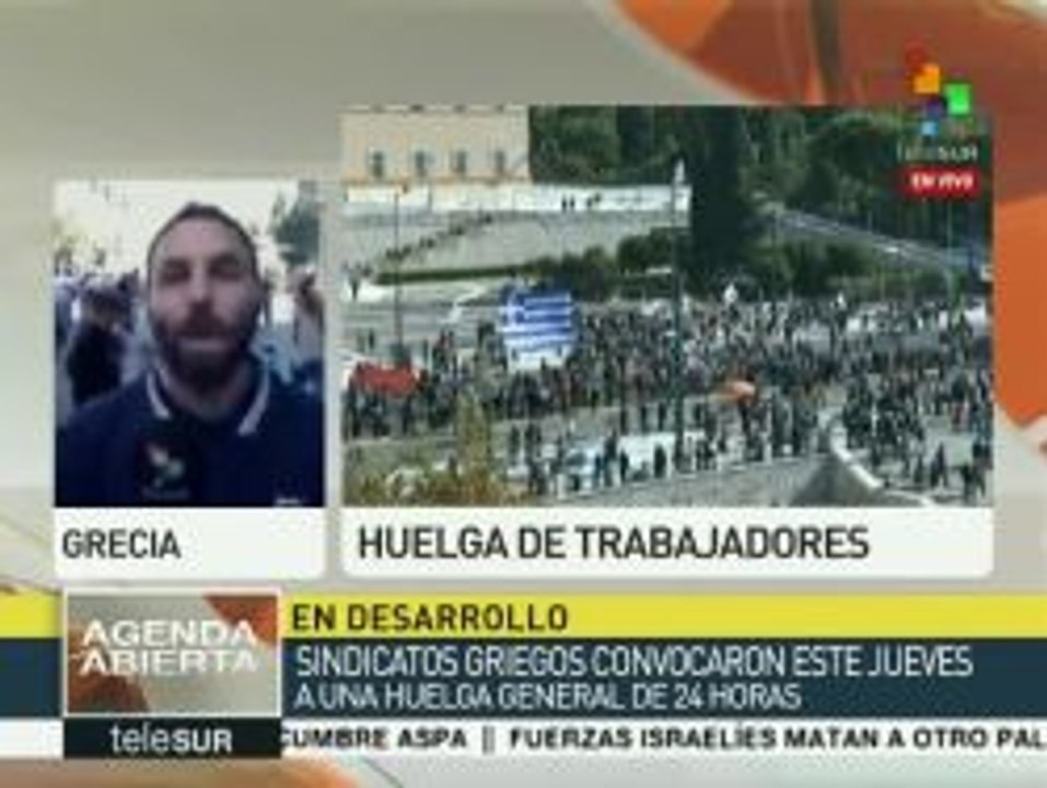 Grecia: convocan a huelga general, exigen cese de recortes a la Troika