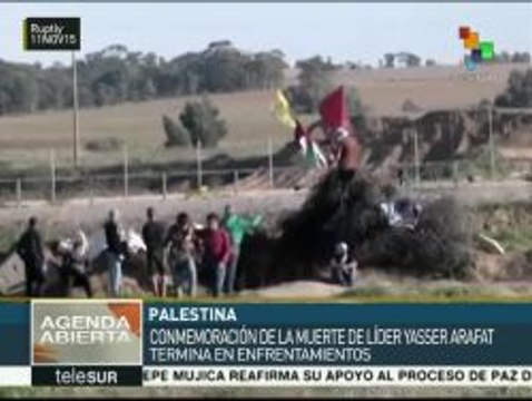 Gaza: conmemoran muerte de Yasser Arafat, termina en enfrentamiento