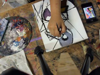 Clase de Pintura al óleo del 12 11 15, demostrativa a alumna