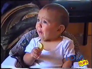 Cute Baby Eating a Lemon For The First Time