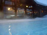 Piscine sous la neige