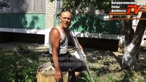 Donbass village Krasny Partizan shelled with MLRS Grad. Aftermath | Eng Subs