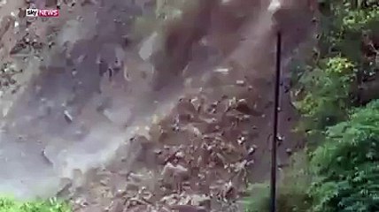 OMG.. Dangerous Land sliding...