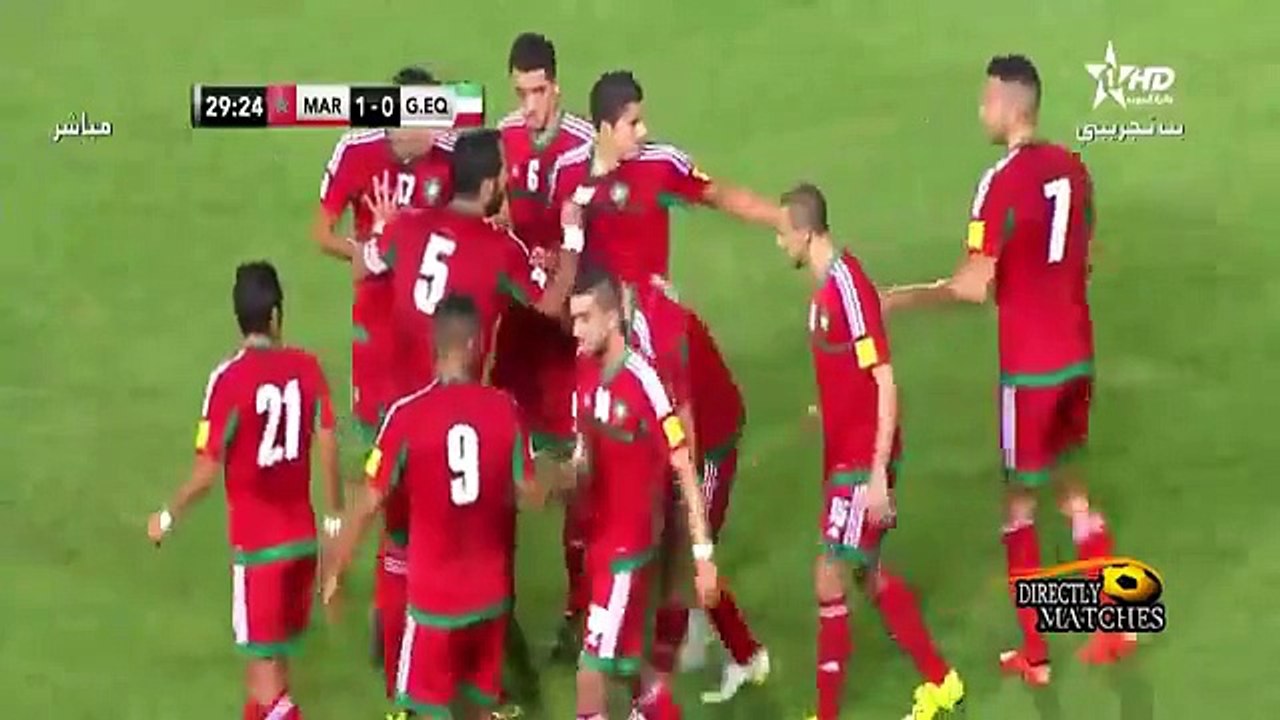 شاهد اهداف المغرب وغينيا في تصفيات كاس العالم لقاره افريقيا - 12 نوفمبر 2015