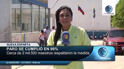 Docentes en Nueva Esparta cumplieron el paro en un 90%