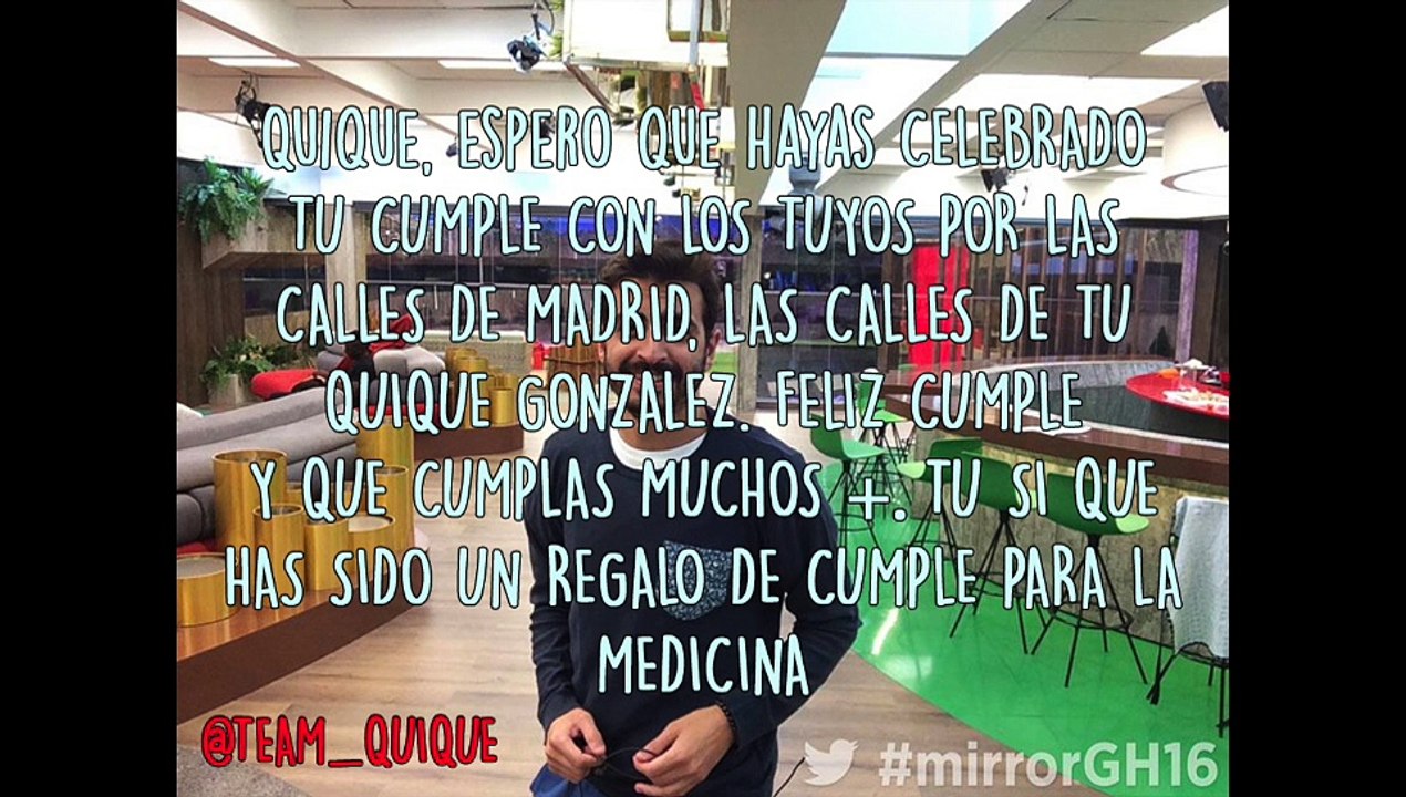 Feliz cumple Quique