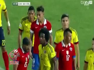 اهداف مباراة ( تشيلي 1-1 كولومبيا ) تصفيات كأس العالم: أمريكا الجنوبية (2015 - 2018)