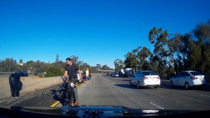 Motorcycle Crash Captured on Dashcam