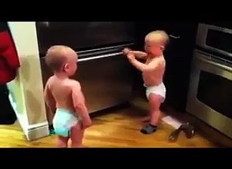 cute fight between two little children