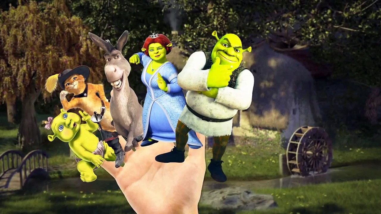 Finger Family Nursery Rhymes Shrek _ Spiderman Cartoons For Children Finger Family Rhymes