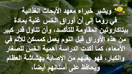 فوائد الخس العلاجية