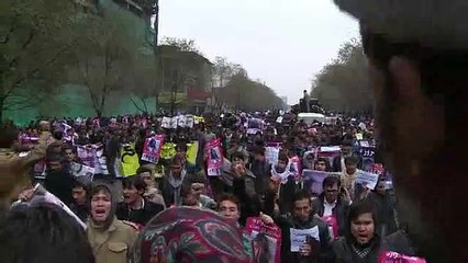 Thousands of Afghans march demand justice for slain Shiites