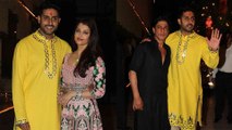 Aishwarya Rai, Deepika Padukone, Shahrukh Khan Celebrate Diwali | Bachchan Diwali Party 2015
