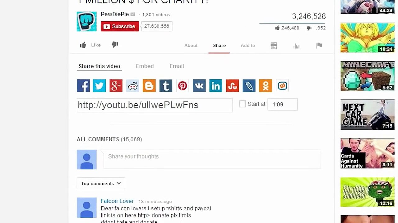 An Inspiring Story of A YouTube Commenter. - A Troll Never Dies. Falcon Lover - Song For P