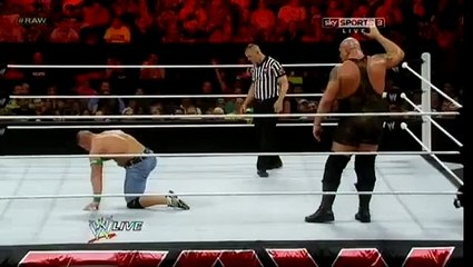 John Cena reverses Chokeslam into DDT WWE RAW 07/30/12 (HQ)