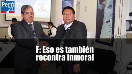 "Será inmoral pero no es delito" Vergonzosa frase del Vocal de la OCMA QUISPE Pariona