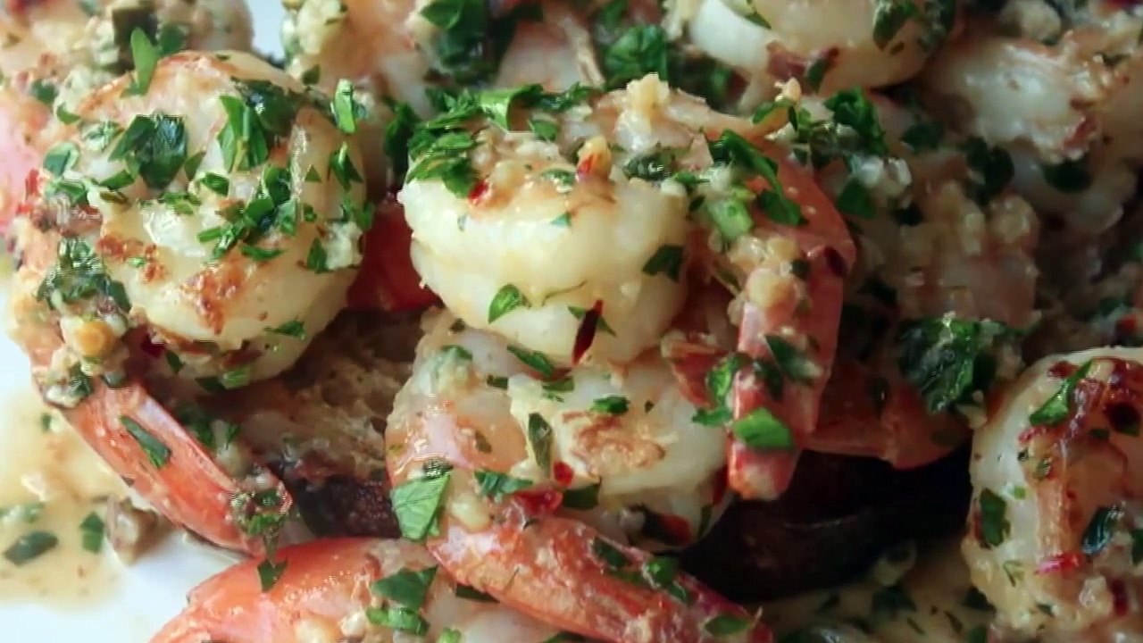 Garlic prawns