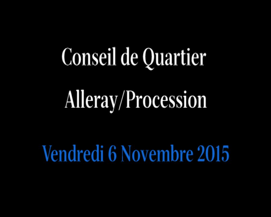 Conseil de Quartier Alleray/ Procession du Vendredi 6 Novembre 2015