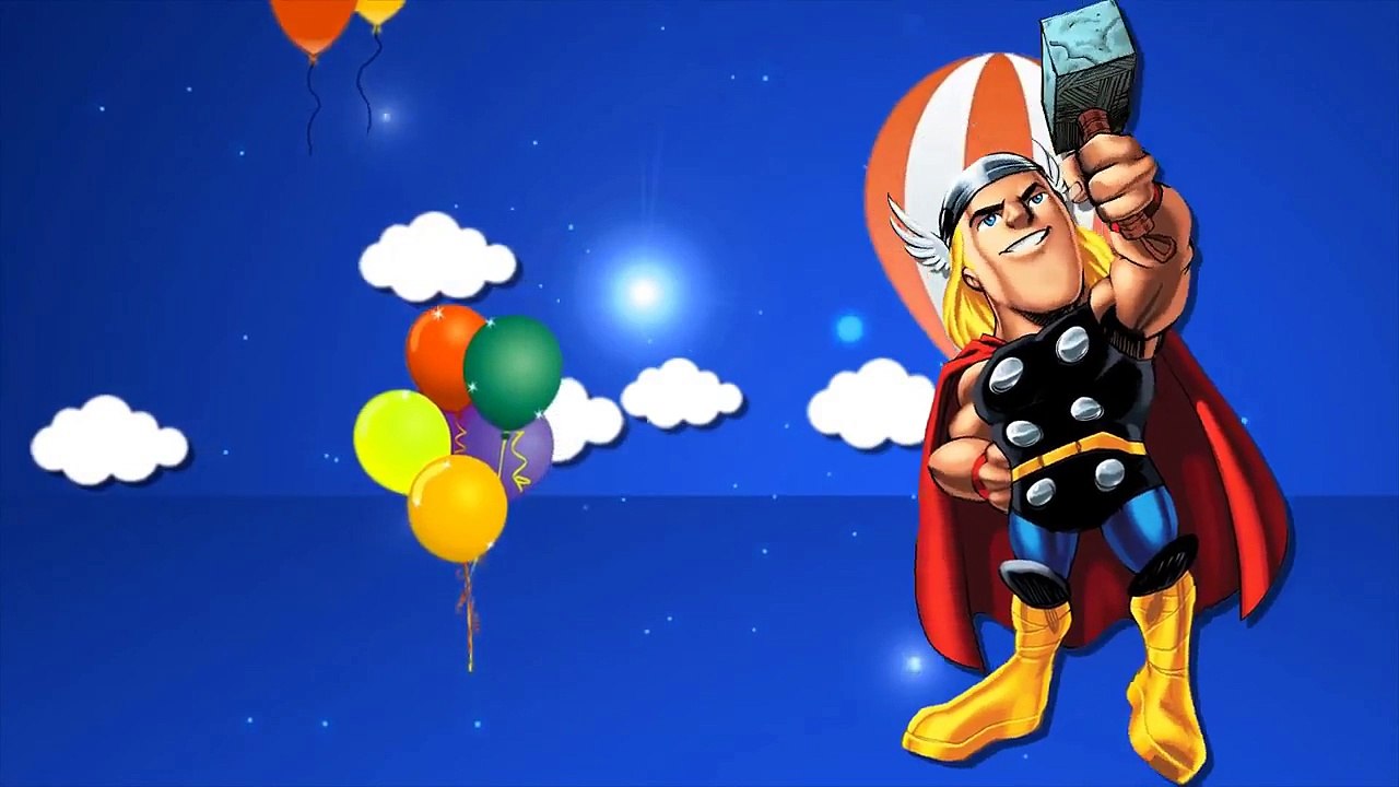 Finger Family Spiderman Hulk Thor Cartoons _ Captain America Finger Family Children Nursery Rhymes