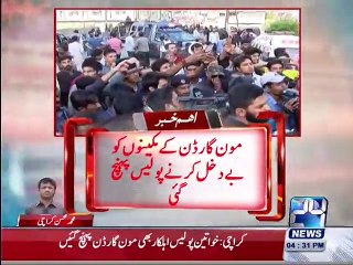 Moon Garden residents staged protest and blocked the roads