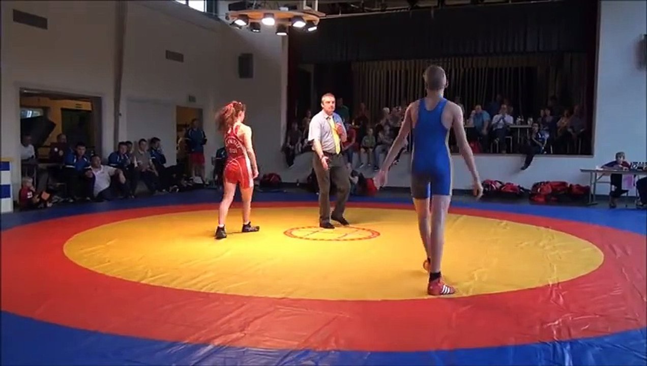 Girl Kicks Guys Wrestling Full HD