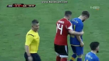 Mergim Brahimi Gets Injured Kosovo 0-0 Albania
