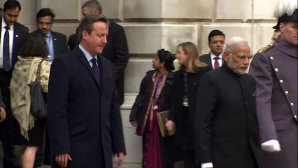 David Cameron welcomes Narendra Modi to Number 10