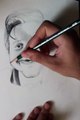 Charcoal portrait drawing - Time Lapse - Karakalem portre çizimi