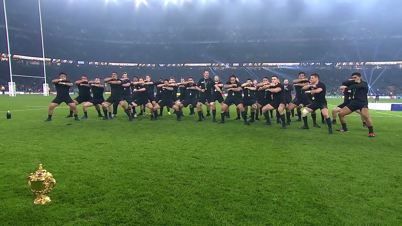 Newzealand winning the rugby world cup THE HAKA