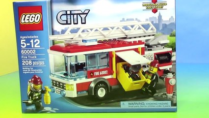 LEGO City Fire Truck - Box Opening, Build and Play (60002)