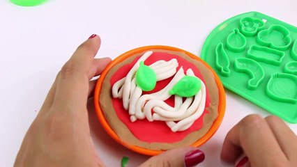 Baby Doll Play Doh Pizza Food Lunch Time with baby nenuco hasbro toy video