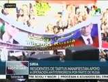 Habitantes de Tartus expresan apoyo a milicias sirias y rusas