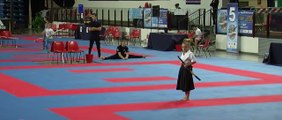 Katana demonstration of a 8 year old girl