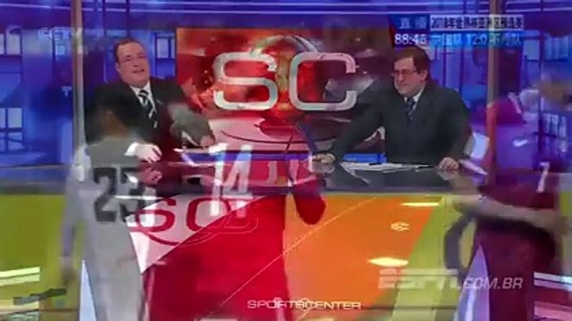 Apresentadores do Sportscenter têm ataque de riso com goleada da China sobre o Butão