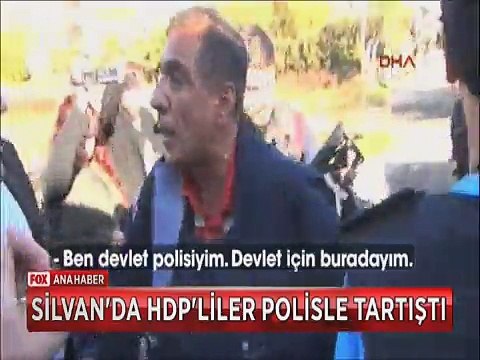 Silvan'da HDP ile Polis geriliminde 2. gün HDP'liler polisle tartıştı
