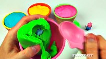 Play-Doh Ice Cream Surprise Eggs Toys Mickey Mouse Thomas the Tank Peppa Pig Frozen Cars 2 FluffyJet