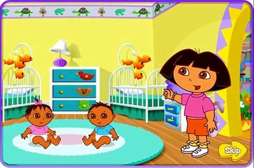 Dora Playtime with the Twins - Dora The Babysitter Online Game